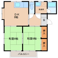 ノーブルタウン　D棟の物件間取画像